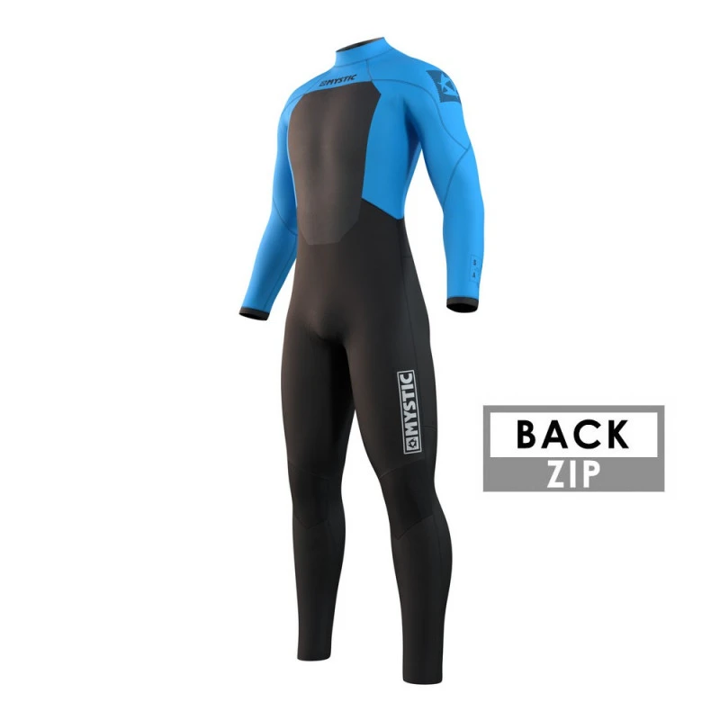 Combinaison Mystic Star Backzip 4/3mm 2022 Bleu 1 Combinaison Mystic Star Backzip 4/3mm 2022 Bleu