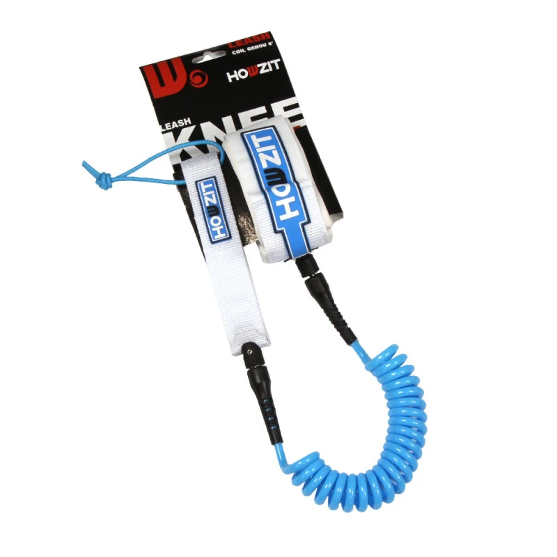 LEASH DE SUP HOWZIT DOWNWIND COIL BLANC/BLEU 6' 3 LEASH DE SUP HOWZIT DOWNWIND COIL BLANC/BLEU 6' – Image 3