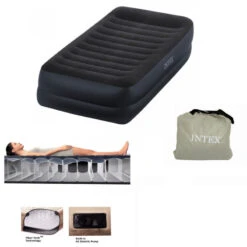 LIT GONGLABLE REST BED FIBER TECH 1 PLACE ELECTRIQUE INTEX