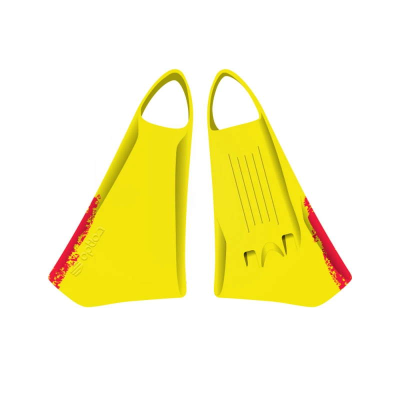 PALMES BODYBOARD OPTION 2 FINS JAUNE/ROUGE 2 PALMES BODYBOARD OPTION 2 FINS JAUNE/ROUGE – Image 2
