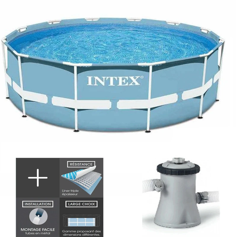 PISCINE TUBULAIRE INTEX PRISM FRAME 3M05 X 76CM 2 PISCINE TUBULAIRE INTEX PRISM FRAME 3M05 X 76CM – Image 2