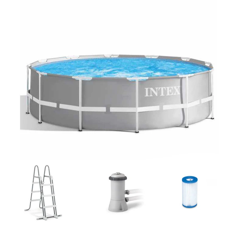 PISCINE TUBULAIRE INTEX RONDE PRISM FRAME 3,66 X 0,99 M 1 PISCINE TUBULAIRE INTEX RONDE PRISM FRAME 3,66 X 0,99 M