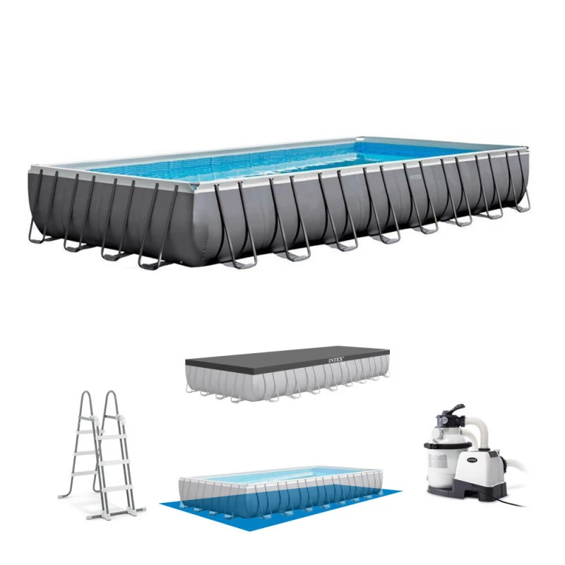 PISCINE TUBULAIRE RECTANGULAIRE INTEX ULTRA XTR FRAME 9,75 X 4,88 X 1,32 M 1 PISCINE TUBULAIRE RECTANGULAIRE INTEX ULTRA XTR FRAME 9,75 X 4,88 X 1,32 M