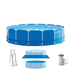 PISCINE TUBULAIRE RONDE INTEX METAL FRAME 4.57 X 1.22
