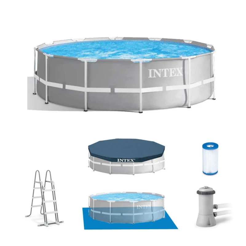 PISCINE TUBULAIRE RONDE INTEX PRISM FRAME 4,57 X 1,22 M 1 PISCINE TUBULAIRE RONDE INTEX PRISM FRAME 4,57 X 1,22 M