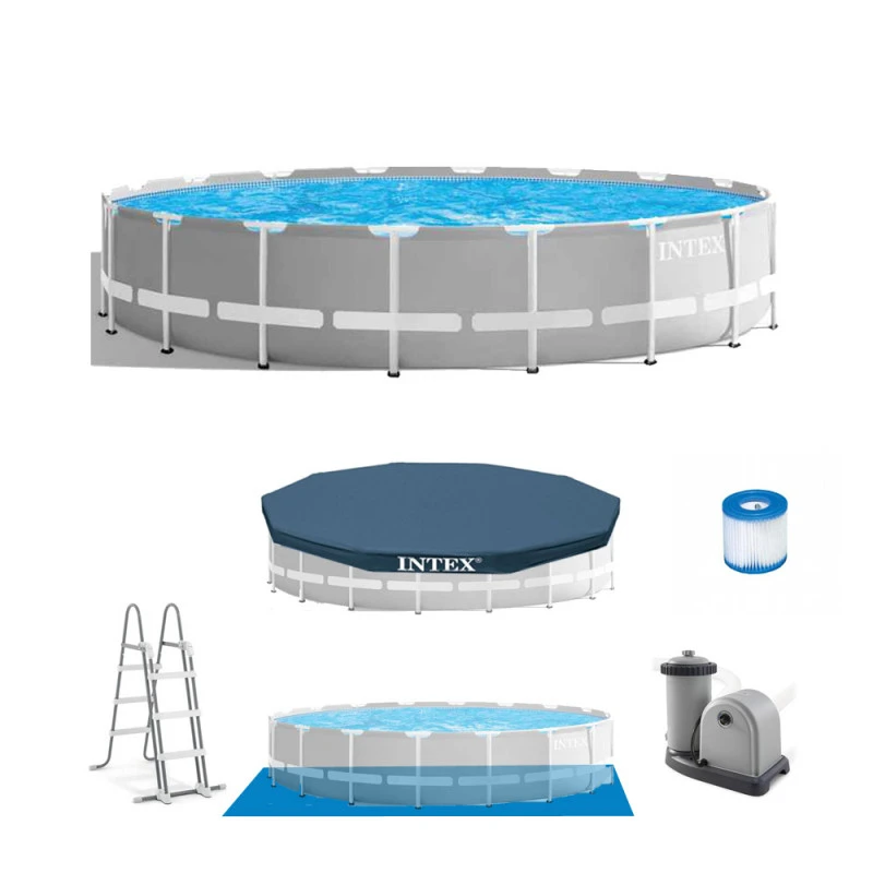 PISCINE TUBULAIRE RONDE INTEX PRISM FRAME 6,10 X 1,32 M 2 PISCINE TUBULAIRE RONDE INTEX PRISM FRAME 6,10 X 1,32 M – Image 2