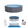 PISCINE TUBULAIRE RONDE INTEX PVC GRAPHITE 4.78 X 1.24 M