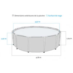 PISCINE TUBULAIRE RONDE INTEX PVC GRAPHITE 4.78 X 1.24 M 10 PISCINE TUBULAIRE RONDE INTEX PVC GRAPHITE 4.78 X 1.24 M -Libresurf Boutique piscine tubulaire ronde intex pvc graphite 478 x 124 m 3