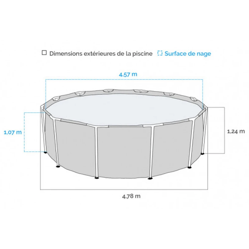 PISCINE TUBULAIRE RONDE INTEX PVC GRAPHITE 4.78 X 1.24 M 4 PISCINE TUBULAIRE RONDE INTEX PVC GRAPHITE 4.78 X 1.24 M – Image 4