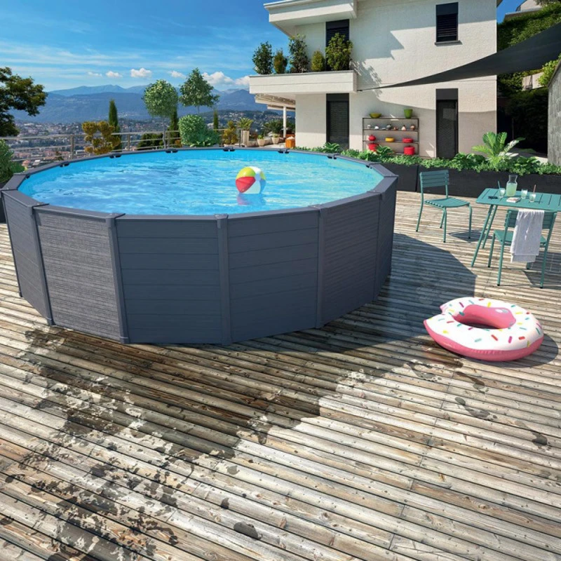 PISCINE TUBULAIRE RONDE INTEX PVC GRAPHITE 4.78 X 1.24 M 7 PISCINE TUBULAIRE RONDE INTEX PVC GRAPHITE 4.78 X 1.24 M – Image 7