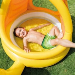 PISCINETTE ESCARGOT AVEC PARE SOLEIL POUR ENFANT INTEX 57124 -Libresurf Boutique piscinette escargot avec pare soleil pour enfant intex 57124 3