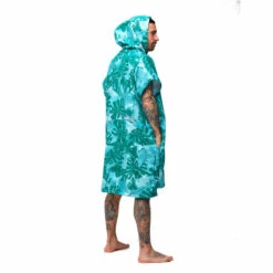 PONCHO AFTER BIG LEAVES GREEN -Libresurf Boutique poncho after big leaves green 2