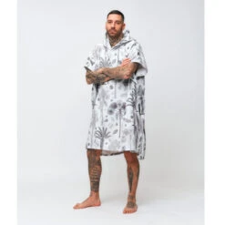 PONCHO AFTER BOTANICAL LIGHT GREY 6 PONCHO AFTER BOTANICAL LIGHT GREY -Libresurf Boutique poncho after botanical light grey 2