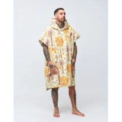 PONCHO AFTER BOTANICAL LINEN -Libresurf Boutique poncho after botanical linen 2