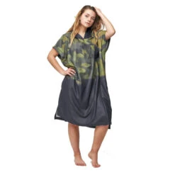 PONCHO AFTER MICROFIBER MILITARY GREEN -Libresurf Boutique poncho after microfiber military green 2