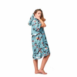 PONCHO AFTER SKETCHBOOK BLEU -Libresurf Boutique poncho after sketchbook bleu 2