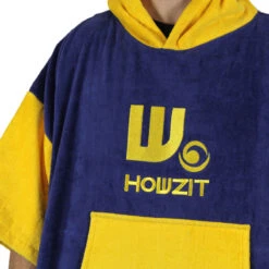 Poncho Howzit Bleu/jaune -Libresurf Boutique poncho howzit bleu jaune 6