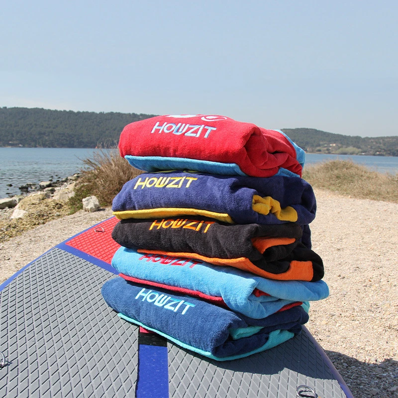 Poncho Howzit Bleu/rouge 3 Poncho Howzit Bleu/rouge – Image 3