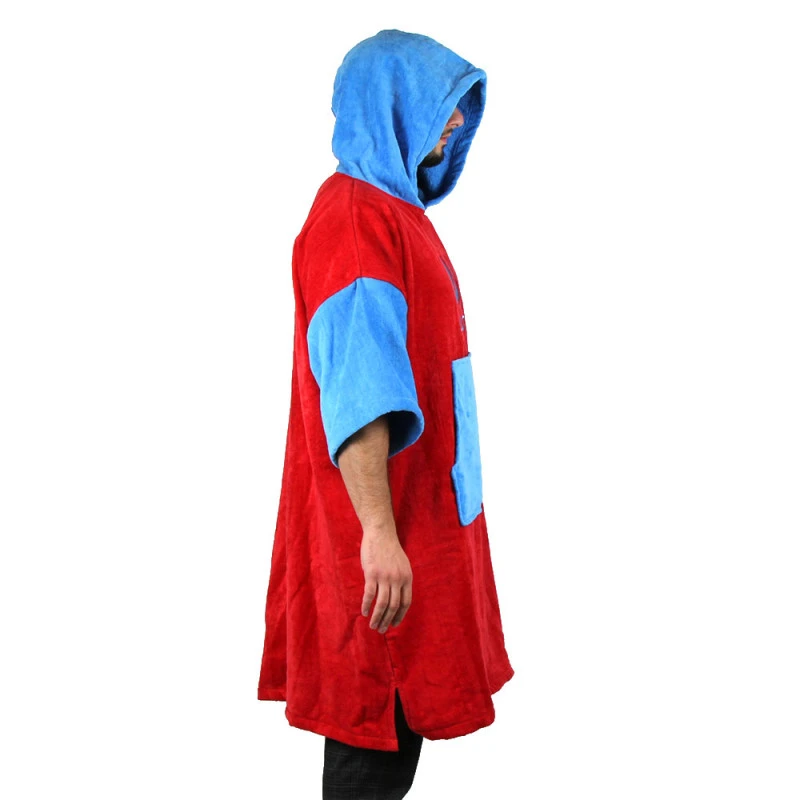 Poncho Howzit Bleu/rouge 6 Poncho Howzit Bleu/rouge – Image 6