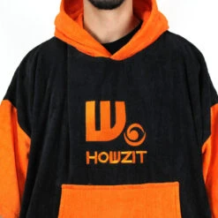 Poncho Howzit Noir/orange -Libresurf Boutique poncho howzit noir orange 7