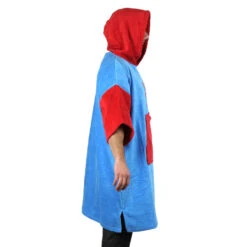 Poncho Howzit Rouge/bleu -Libresurf Boutique poncho howzit rouge bleu 5