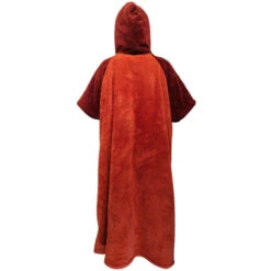 PONCHO PLAID AFTER ESSENTIAL SHERPA ROUGE TU -Libresurf Boutique poncho plaid after essential sherpa rouge tu 2