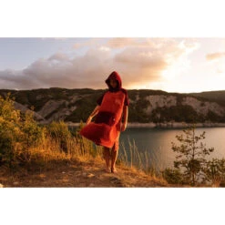 PONCHO PLAID AFTER ESSENTIAL SHERPA ROUGE TU -Libresurf Boutique poncho plaid after essential sherpa rouge tu 5