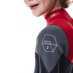 SHORTY JOBE BOSTON 2MM ENFANT BACKZIP ROUGE M -Libresurf Boutique shorty jobe boston 2mm enfant backzip rouge m 3