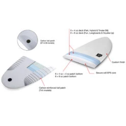 SURF NSP PROTECH FUN 7.6 BLANC -Libresurf Boutique surf nsp protech fun 76 blanc 2