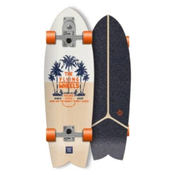 SURFSKATE FLYING WHEELS PALMS GREY 32"