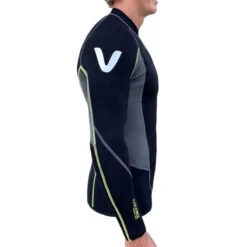 Top Néoprène Manches Longues 1.5mm FLEXFORCE Noir Gris VAIKOBI -Libresurf Boutique top neoprene manches longues 15mm flexforce noir gris vaikobi 2